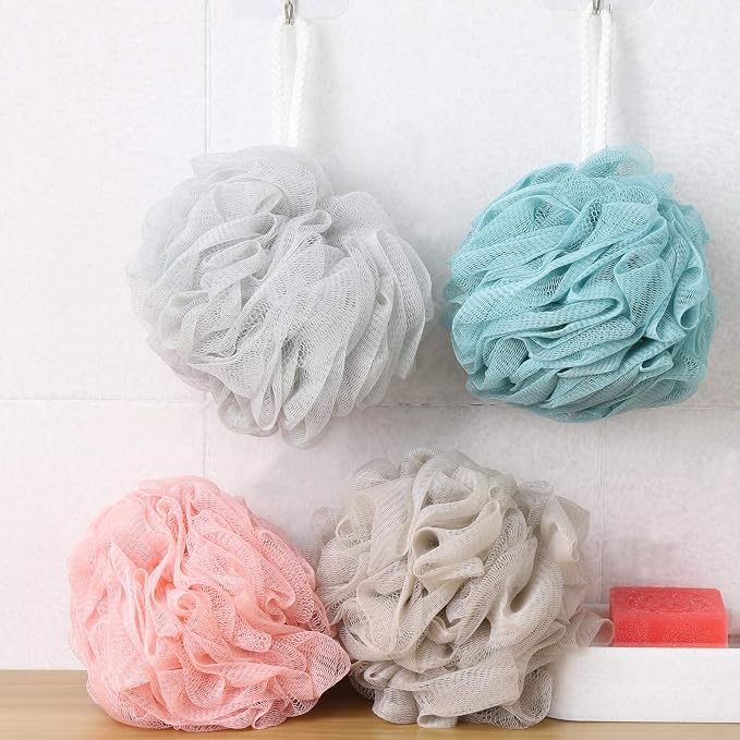 Pack of 4 Bath Sponges Shower Loofahs 60g Bath Exfoliating Sponge Shower Pouf - Image 5