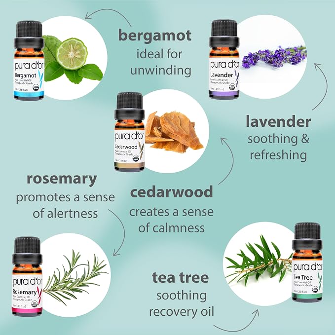 PURA D'OR Organic Sweet16 Essential Oils Set - Image 3
