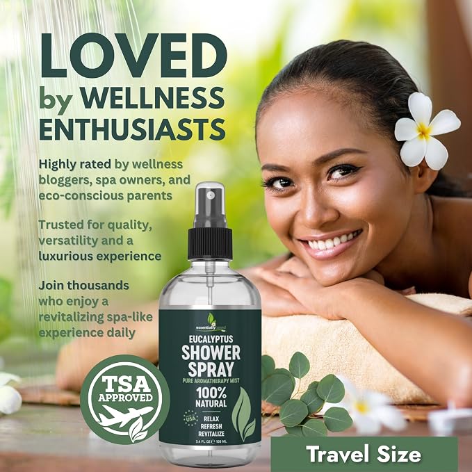 Pure Eucalyptus Shower Spray Travel Size - Image 8