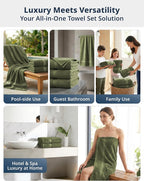 Lane Linen 100% Cotton 4 Pack Bath Towels - Image 7