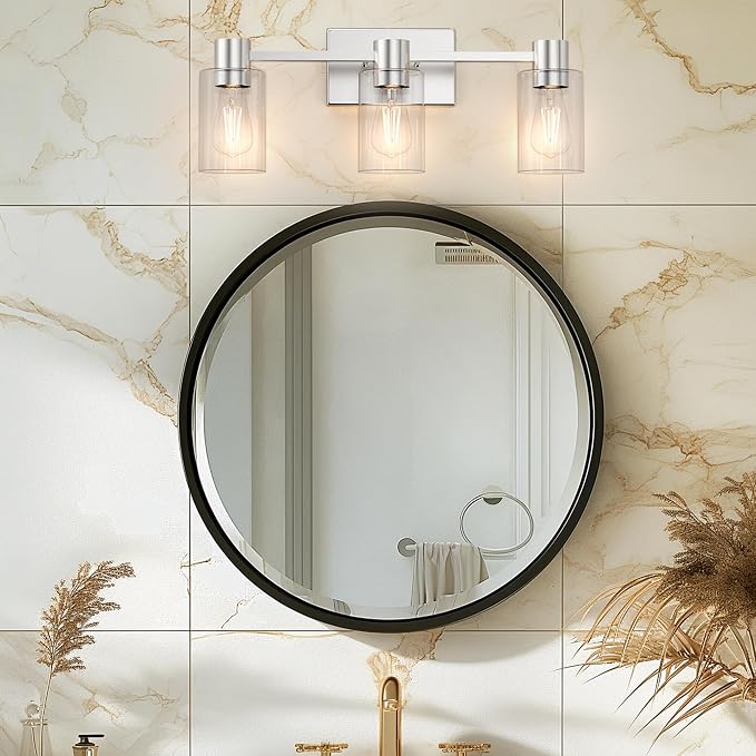 3-Light Brushed Nickel Wall Sconces - Image 8