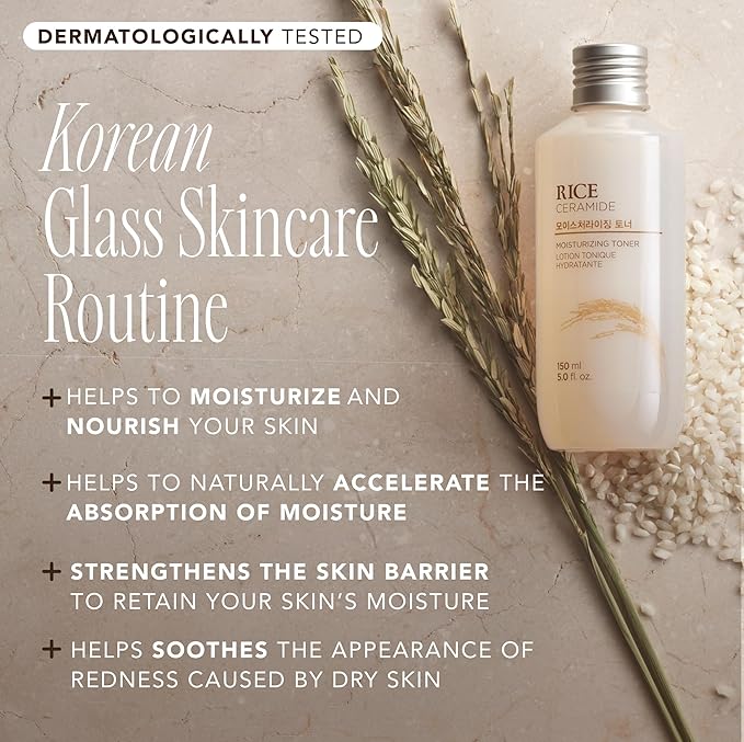 THE FACE SHOP Rice Ceramide Moisturizing Toner, Hydrating - Image 2