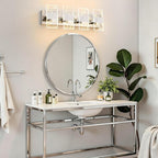 Modern LED Bathroom Light Fixtures Dimmable 4-Light Chrome Vanity Light - Image 7