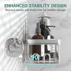 Veken Adhesive Shower Caddy 5-Pack, Heavy Weight Bearing, Large Wall Mounted - Image 2
