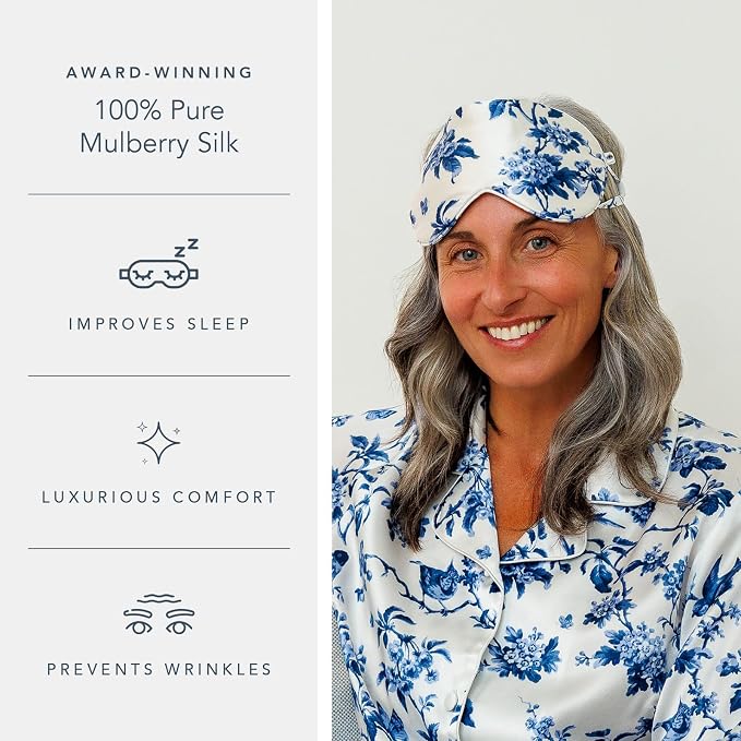 Fishers Finery 25 Momme Pure Mulberry Silk Sleep Eye Mask - Image 5