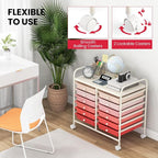 Giantex 12 Drawers Rolling Cart, Mobile Storage Drawer Cart, Classroom - Image 8