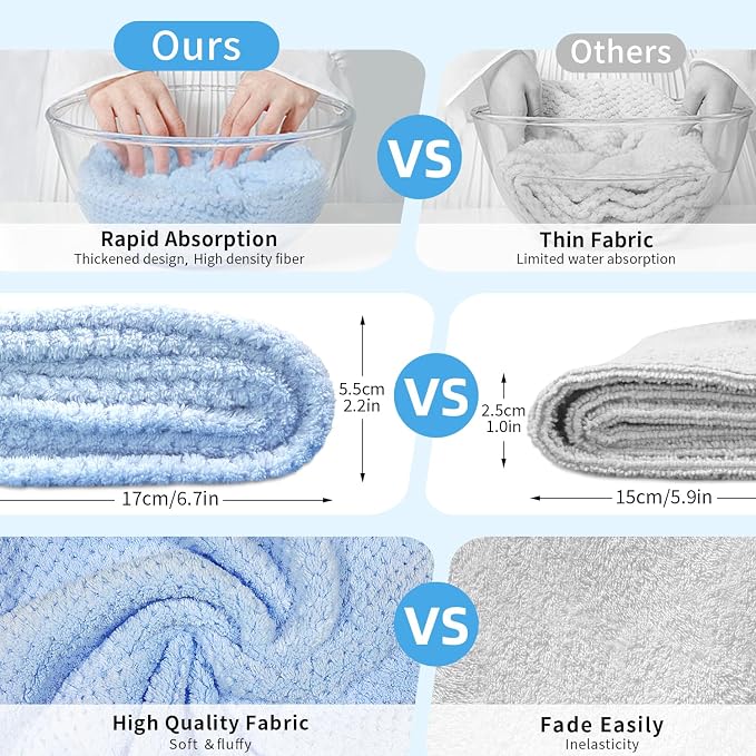 my novel things 3 Pack Microfiber Hair Towel Wrap - Image 2