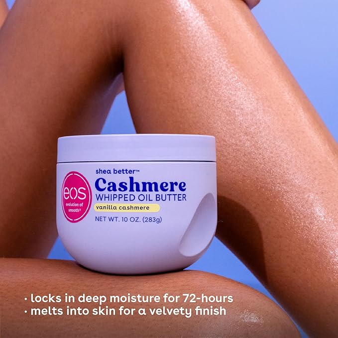 eos Cashmere Whipped Oil Body Butter, Vanilla Cashmere, 72 Hour Weightless - Image 4