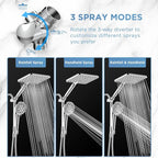 MakeFit Dual Filtered Rain Shower Head Combo, High Pressure Handheld Shower Head - Image 6