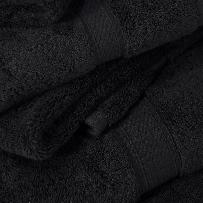 SUPERIOR Solid Egyptian Cotton Towel Set, Washcloths 13” x 13”, Hand Towels 20” - Image 8