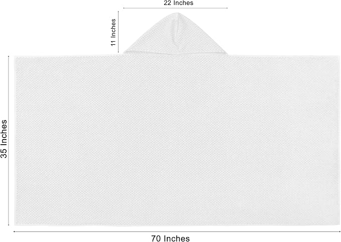 COTTON CRAFT Hooded Bath Towel – Oversized 35 x 70 Waffle Weave Towel - Image 3