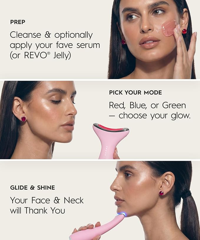 REVO Genie Facial Massager for Face and Neck, LED Face Lift Device - Image 7