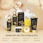 Spa Gift Baskets for Women, Gift Set for Mom Enchanted Orchid Scent, Home Spa - Image 2