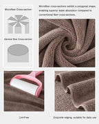 sakano 4-Piece Bath Towel Set, Quick-Dry Absorbent Lint Free & Launder Soft - Image 3