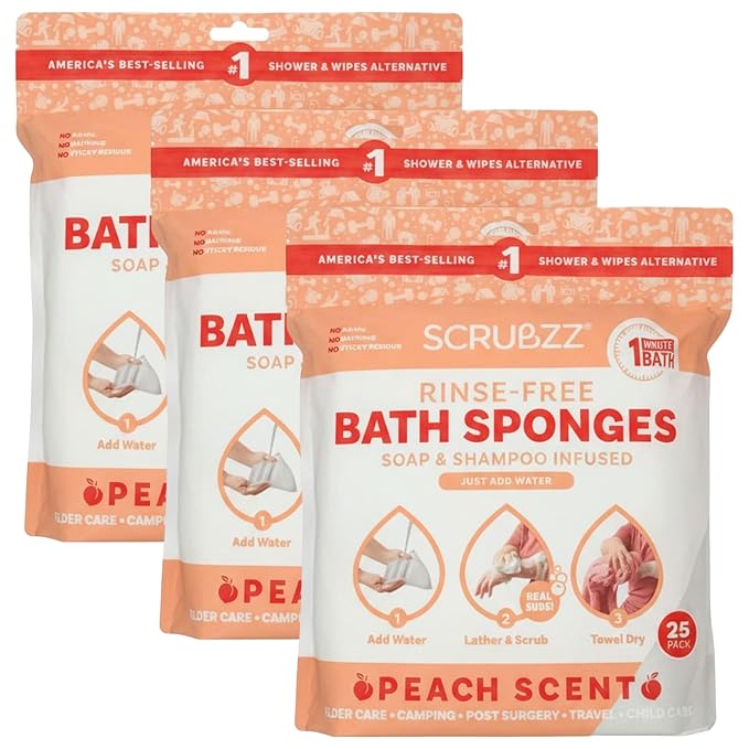 Scrubzz Disposable No Rinse Bathing Wipes by Scrubzz