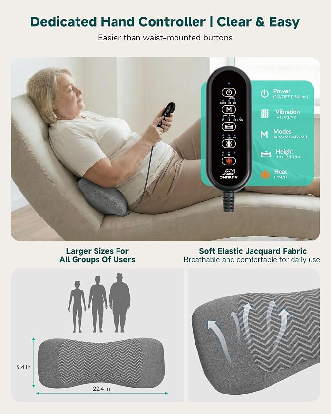 3-in-1 Rechargeable Electric Lumbar Support Pillow, Triple Support Air Lift - Image 8