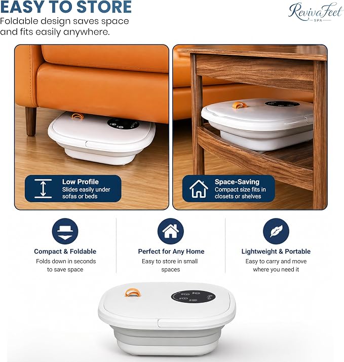 Collapsible Foot Spa Electric Rotary Massage, Heated Foot Bath - Image 8