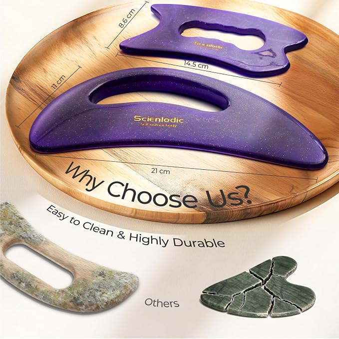 Scienlodic 2 Pcs Large Body Gua Sha Massage Tools - Image 8