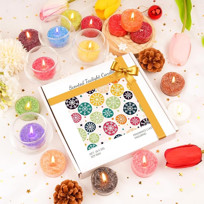 Tealight Candles for Women 16 Pack Aromatherapy Scented Candles Small Candle - Image 7