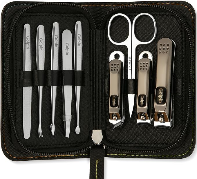 9 Pcs Manicure Set for Men & Women – Stainless Steel Manicure & Pedicure Kit - Image 2