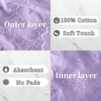 VOOVA & MOVAS 6-Pack Shower Wash Cloth, 100% Cotton Soft Absorbent Bath Mitts - Image 2