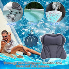 Luxury Bath Pillow and Hot Tub Scum Absorber Set, Bath Pillows - Image 6
