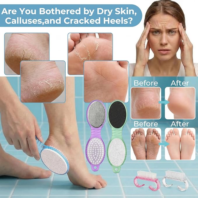 4PCS Foot Scrub Brush, 4 in 1 Foot Scrubber Brush - Image 2