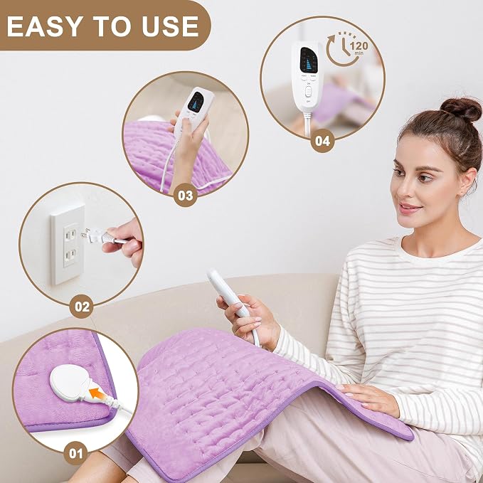 Deepsoon Heating Pad, Electric Heating Pads - Image 3