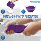 KEEPOZ Hair Towel Wrap Quick Dry 100% Cotton Super Absorbent Turban Head Wrap - Image 3