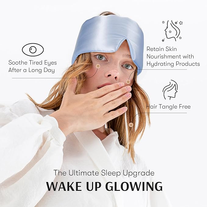 Silk Sleep Mask for Women and Men, Side Sleeper, 22 Momme Pure Mulberry Silk - Image 3