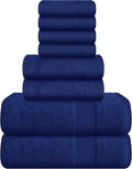 Belizzi Home 8 Piece Towel Set 100% Ring Spun Cotton, 2 Bath Towels 27x54 by Unknown