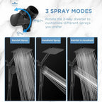 MakeFit Dual Filtered Rain Shower Head Combo, High Pressure Handheld Shower Head - Image 6
