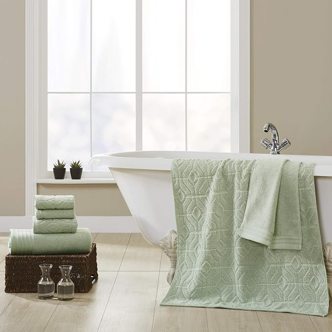 Modern Threads 6 Piece Cotton Bath Towel Set – Ultra Soft 550 GSM Towels – - Image 2