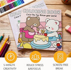 Cute Coloring Book Set for Teens Adults Relaxation, Easy and Simple Designs - Image 5