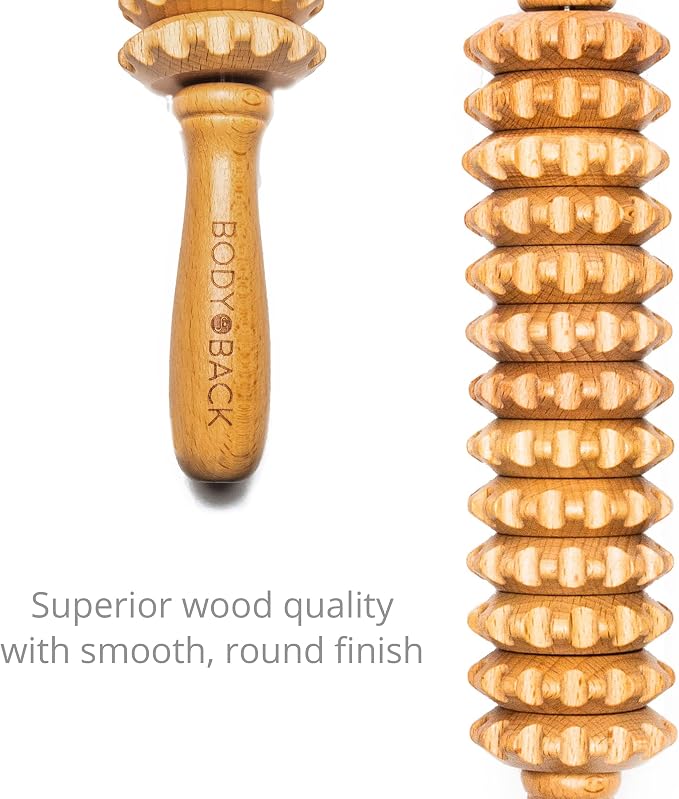 Body Back Wood Therapy Roller for Maderoterapia, Lymphatic Drainage, Cellulite - Image 5