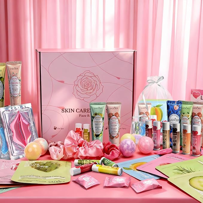 108 PCS Spa Party Supplies for Girls, Include Facial Masks, Lip Balms, Eye - Image 6