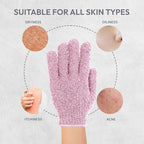 4 Pairs Exfoliating Gloves, 100% Nylon, Dual Texture Body Scrub - Image 6