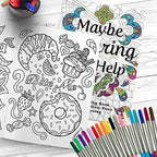 Maybe Swearing Will Help Adult Coloring Book Set - Image 2