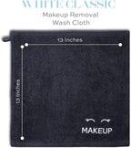 White Classic Bleach Safe Black Makeup Washcloths - Image 2