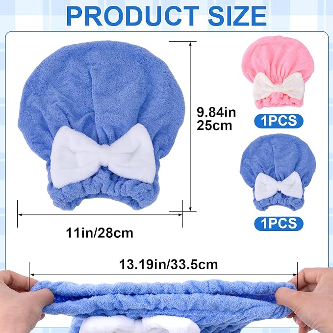 2 Pcs Hair Towel Wrap for Women, Microfiber Quick-Drying Hair Towel, Super - Image 2