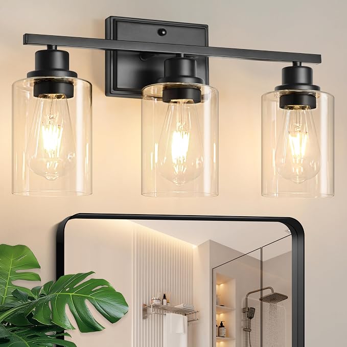 Unicozin 3 Light Bathroom Light Fixtures, Modern Vanity Lights Over Mirror by Unicozin