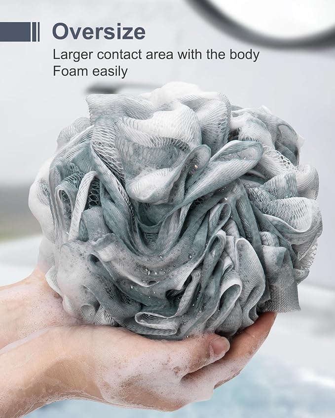MTDLYICE Loofah Sponge, XXL Large Loofah 100g 4 Pack, Bath Sponge Soft Mesh - Image 2
