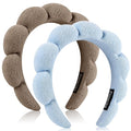 Ztomine Headbands, Makeup Removal, or Facial Mask Usage, Dark Khaki + Blue by Ztomine