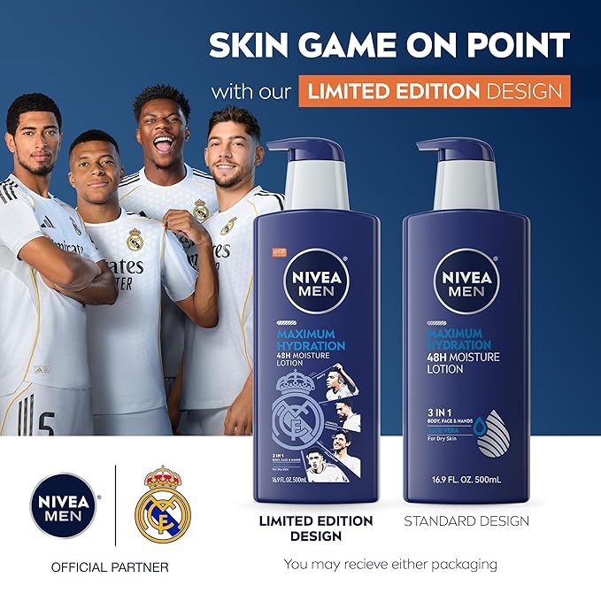 NIVEA MEN Real Madrid Limited Edition Design Maximum Hydration 48-Hour Moisture - Image 2