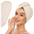 SimpleField 2 Pack Microfiber Hair Towel Wrap by SimpleField