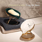 Dobbyby Leaf-Shaped Ceramic Soap Dish - Image 5