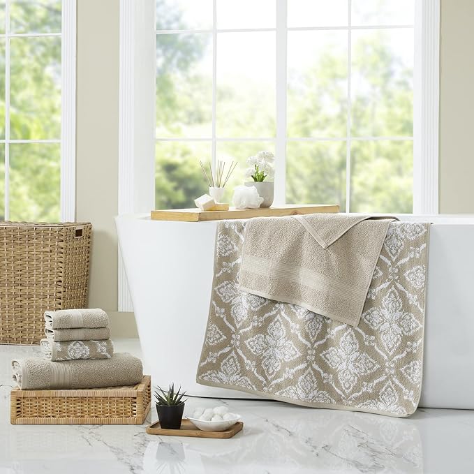 Modern Threads Amaris 6-Piece Reversible Yarn Dyed Jacquard Towel Set - Image 2