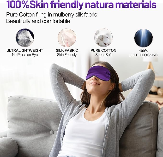 Sleep Mask, Silk Eye Mask for Sleeping - Image 5