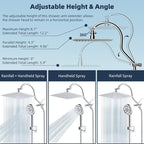 Hibbent 12'' All Metal CUPC Certified Shower Head, High Pressure Rainfall - Image 6