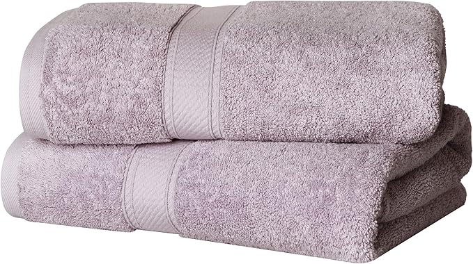 SUPERIOR Egyptian Cotton Pile Bath Towel Set of 2, Ultra Soft Luxury Towels by SUPERIOR